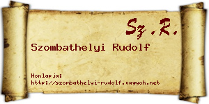 Szombathelyi Rudolf névjegykártya